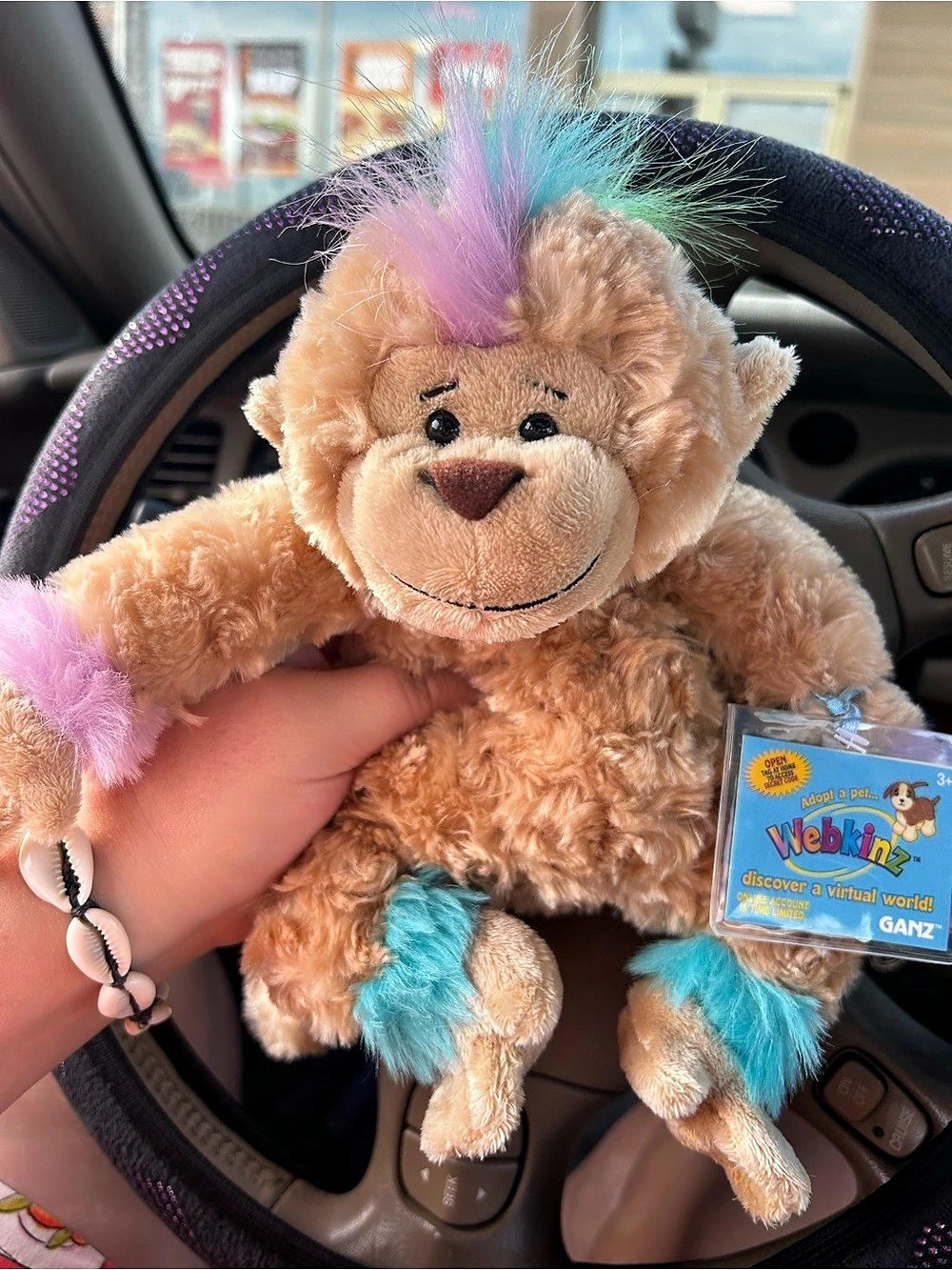 Ganz Webkinz Rockerz Monkey Plush Stuffed Animal sealed unused code